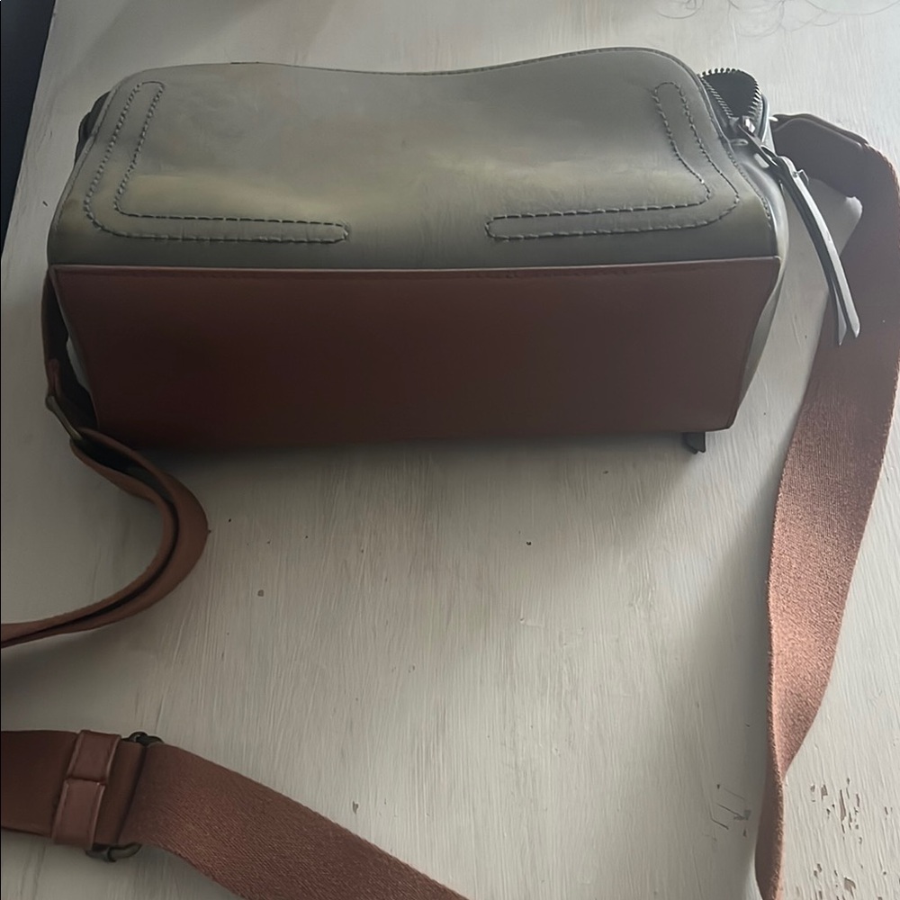 Two-Tone  Olive / Brown Bag